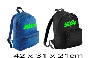 Jelly text backpack rucksack school bag - Picture 1 of 1