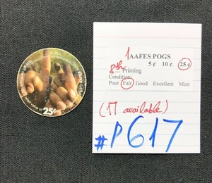 AAFES POGS, 8ª Serie/Impresión, 1 POG, 25¢, #P617, JUSTO - Imagen 1 de 2