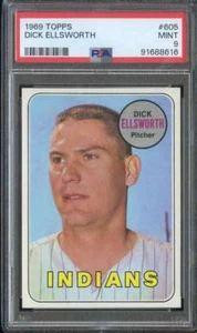 1969 Topps #605 Dick Ellsworth PSA 9 Indians *ADT6347 - Bild 1 von 2