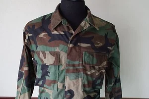 American Apparel Small Regular Woodland Camo Combat Coat - Bild 1 von 12