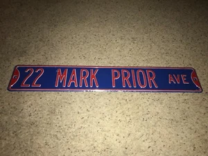 Mark Prior Chicago Cubs 36x6 Metall Straßenschild für Bar oder Mann Höhle *NEU/VERSIEGELT!* - Bild 1 von 2
