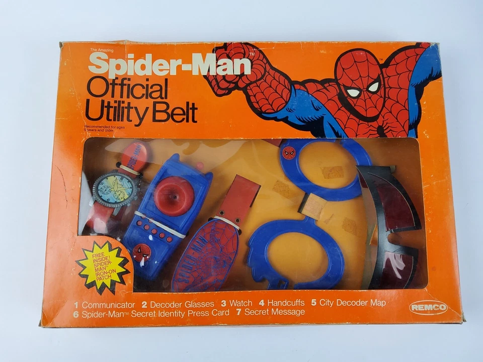 Cinturón utilitario oficial vintage 1979 Amazing Spider-Man Marvel Comics Remco RARO Foto 1 de 4