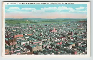 Postcard Aerial View of Allentown, PA. Looking North From Power and Light - Picture 1 of 2