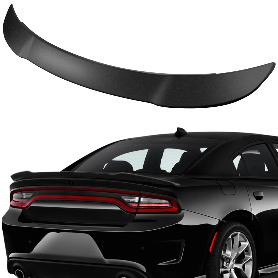 For 2011-2023 Dodge Charger Matt-black Hellcat Style SRT Rear Spoiler Wing Foto 1 de 4
