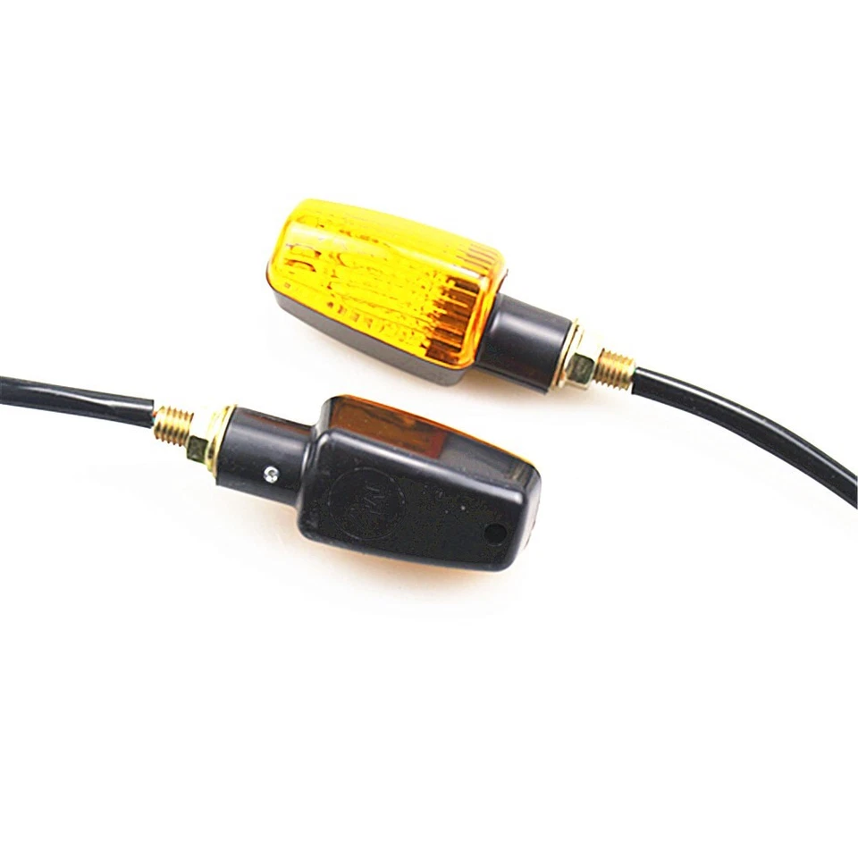 Universal Motorcycle Turn Signal Amber Indicator Light Blinker Lamp Cruiser ATV - Image 1 of 4