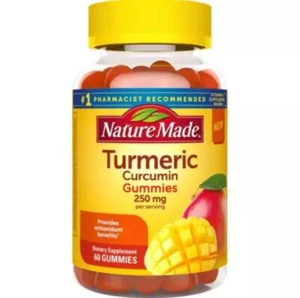 Nature Made Turmeric Curcumin Gummies - Mango 250 mg 60 Gummies 04/2025 - Picture 1 of 4