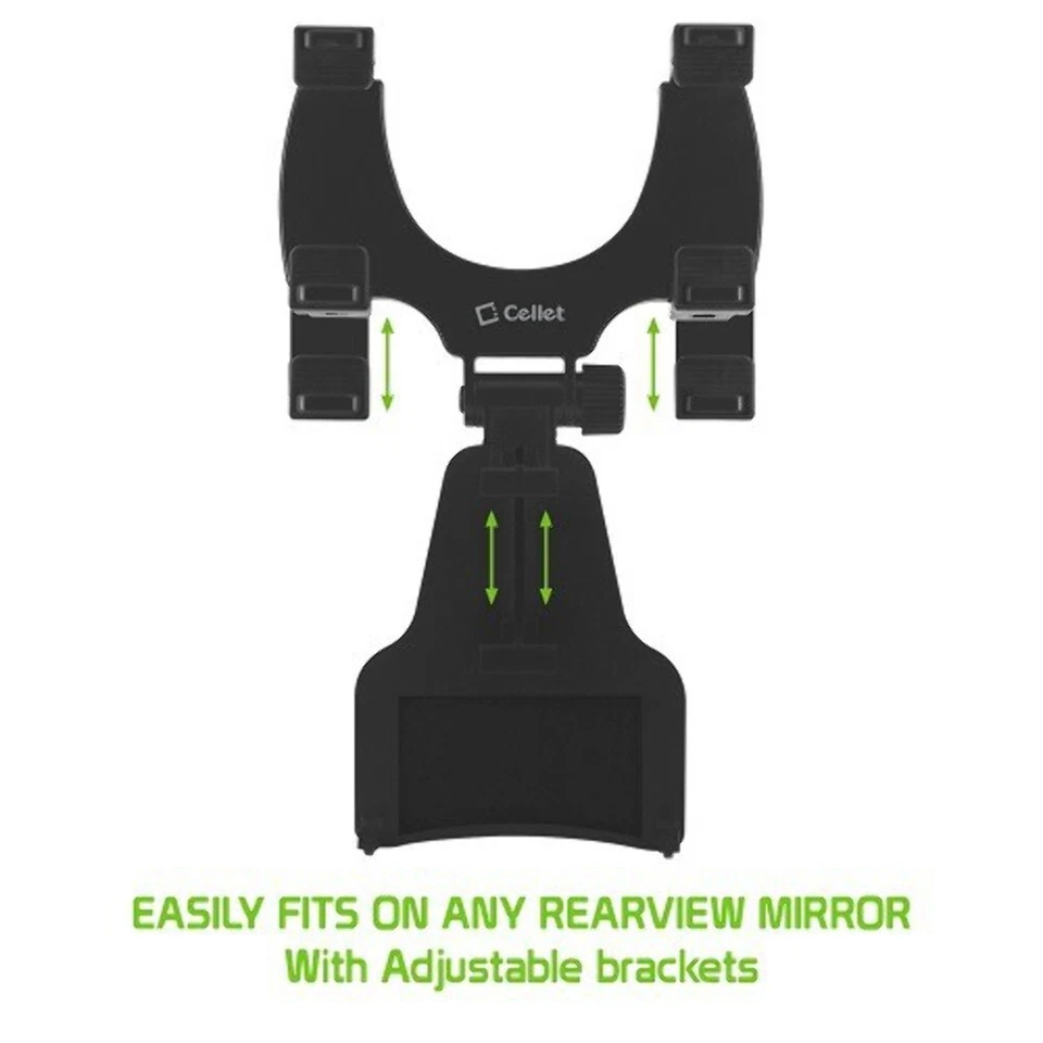 Cellet Car Rearview Mirror Phone Mount Cradle Holder for Apple iPhone 7