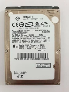 HTS545050B9A302, PN: 0J13964, MLC: DA3846, Hitachi 500Gb 2.5" HDD - Imagen 1 de 2