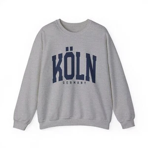 Koln Germany Sweatshirt Geschenke Rundhalsausschnitt Shirt lang Rundhalsausschnitt Zitate Männer - Bild 1 von 8