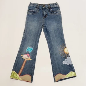 Vtg Mary Kate and Ashley Jeans Girls Size 6X Retro Embroidered Floral Bootcut - Picture 1 of 11