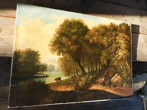 1842 LAIBACH signiertes Biedermeier LANDSCHAFTSBILD ROMANTIK BILD Öl auf Leinen - Bild 1 von 18