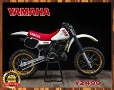 1982 Yamaha -YZ490 - Motocross - Metal Sign 11 x 14