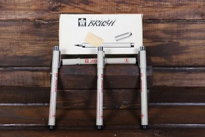 XSDK-BR Sakura Pigma Brush Marker Pen, Black Ink, Pack of 4 USED JAPAN - Picture 1 of 12