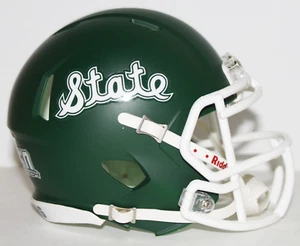 2022 Michigan State Spartans Custom Riddell Mini Helmet vs Wisconsin - Picture 1 of 3