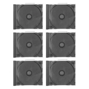 6 Pcs CD Case Storage Holders Single Container for Disc Clear Cases - Afbeelding 1 van 12