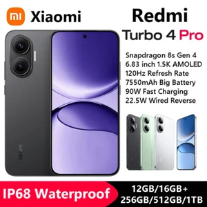 Xiaomi Redmi Turbo 4 Pro 5G Snapdragon 8s Gen 4 6.83 inch 120Hz 7550mAh 90W 50MP - Picture 1 of 15