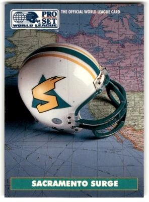1991 Pro Set WLAF Helmets Sacramento Surge #9 Sacramento Surge - Image 1 of 2