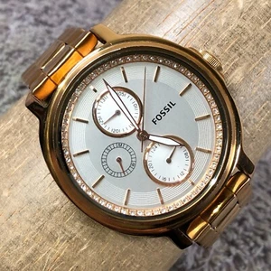 Fossil Chelsey Women ES3553 Fashion Gold Tone Quartz Analog 39mm Watch 7 1/2" - Picture 1 of 13