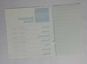 Geschäftszeit Fenster Aufkleber Schild Mo bis Sonntag 6,25x7" Quadrat American Express - Bild 1 von 9