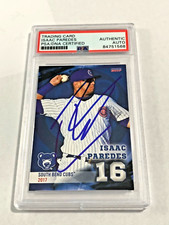 Isaac Paredes autograph signed 2017 South Bend Cubs baseball card PSA SLAB