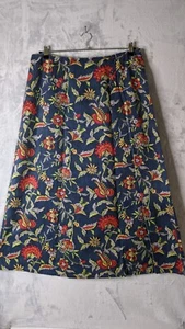Talbots Sz 18 Blue Floral Maxi Long Skirt Side Zip Prairie Cottagecore - Picture 1 of 7