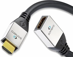 HDMI Verlängerung Premium High Speed 4K 60Hz Ultra Ethernet Kabel Adapter 0,25m - Bild 1 von 5