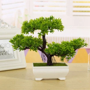 Künstliche Pflanzen Bonsai Kunstpflanzen Topfpflanzen Baum Im Topf Pflanze Dekor - Bild 1 von 9
