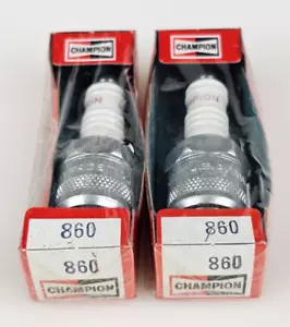 Lot/Set of 2 Champion 860 Spark Plugs Vintage NOS New Made In USA - Bild 1 von 5