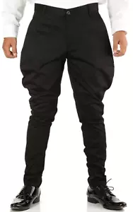 Herren schwarz Militär schwarz Reithosen Pferd Retro Reithosen - Bild 1 von 2