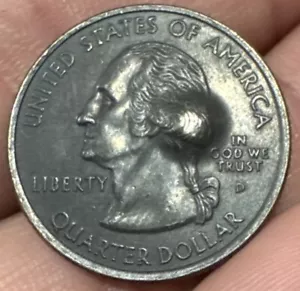 2006 North Dakota State Quarter Coin Fire Defect Crater On The Obverse Bump Dome - Picture 1 of 3