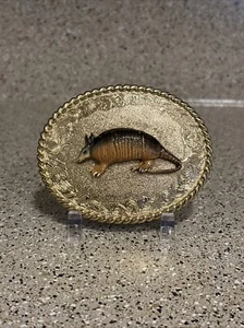 Vintage Armadillo Belt Buckle Raintree Made USA 1978 - Rare! - Picture 1 of 8