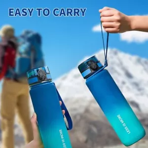 Borraccia 20/34 oz bocca larga borraccia per bicicletta campeggio outdoor yoga palestra - Foto 1 di 11