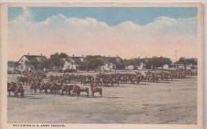 Postcard - Reviewing U.S. Army Troops - U.S. Army Series 14 - Unposted - Picture 1 of 2