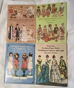 Dover Paper Dolls 5 Uncut books Betty Bonnet, Edwardian, Lettie Lane, Victorian - Picture 1 of 11
