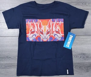 Fortnite Shirt Boys Large 10-12 Cat Mask Shirt Video Game T-Shirt Tee Gift - Picture 1 of 5