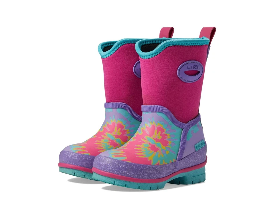 NUEVA Bota de Lluvia Western Chief Girls Tie Dye Burst Clima Frío Neopreno Goma, 11 Foto 1 de 1