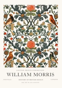 William Morris Vintage Tropical Birds Floral Cotton Prints Exhibition Poster - Picture 1 of 6