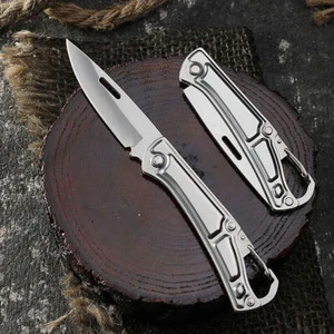 Couteau pliant en acier inoxydable EDC camping extérieur déballage couteau de poche outil - Photo 1/13