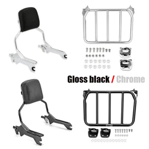 Portaequipajes Sissy Bar con respaldo de 16" de altura para Harley Breakout Fat Boy 2018-2025 - Imagen 1 de 11