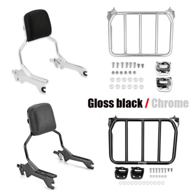 16" Height Backrest Sissy Bar Luggage Rack For Harley 2018-2025 Breakout Fat Boy - Imagem 1 de 4