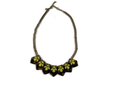Collar J.CREW imitación caparazón de tortuga amarillo llamativo Foto 1 de 4