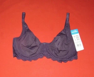 NATURANA PURPLE 7603 UNDERWIRED NON PADDED 34C BRA BNWT - Picture 1 of 2