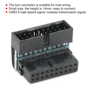 19 PIN Turn 90° Turn Connector For Host Wiring Desktop Computer Accessory NEW - Afbeelding 1 van 9