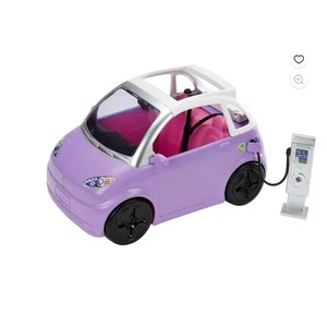 Barbie Auto mit Ladestation EV Elektrofahrzeug ohne Puppe lila Fahrzeug  - Bild 1 von 4