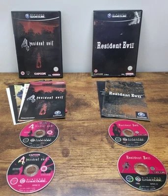 Resident Evil And Resident Evil 4 GameCube Games Complete With Manuals PAL VGC  - Image 1 of 4