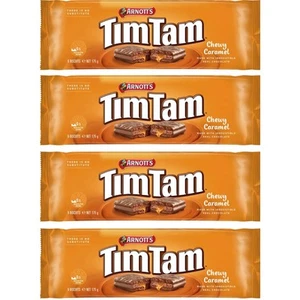 Arnott’s Tim Tam Chewy Caramel Chocolate Biscuits – 4 Pack (175g Each) – Made... - Picture 1 of 4