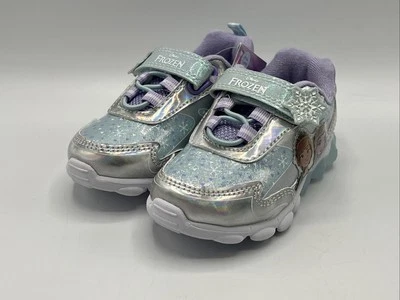 Disney’s Frozen 2 Anna & Elsa Toddler Girl’s Light-up Shoes Light Blue Size 6 - Image 1 of 4
