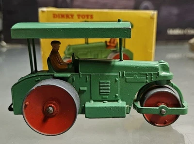 Coche modelo diecast vintage Dinky Toys Aveling-Barford diésel rodillo con caja 1957 Foto 1 de 4