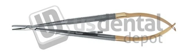 Soporte de aguja CASTROVIEJO 5,5 mandíbulas rectas dentadas de carburo en T 1 paquete - #786 7468 Foto 1 de 1