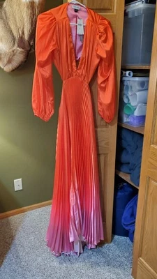 Delfi Collective Long Sleeve Ombre Maxi Dress Cutout Size M NWT Anthropologie - Image 1 of 3